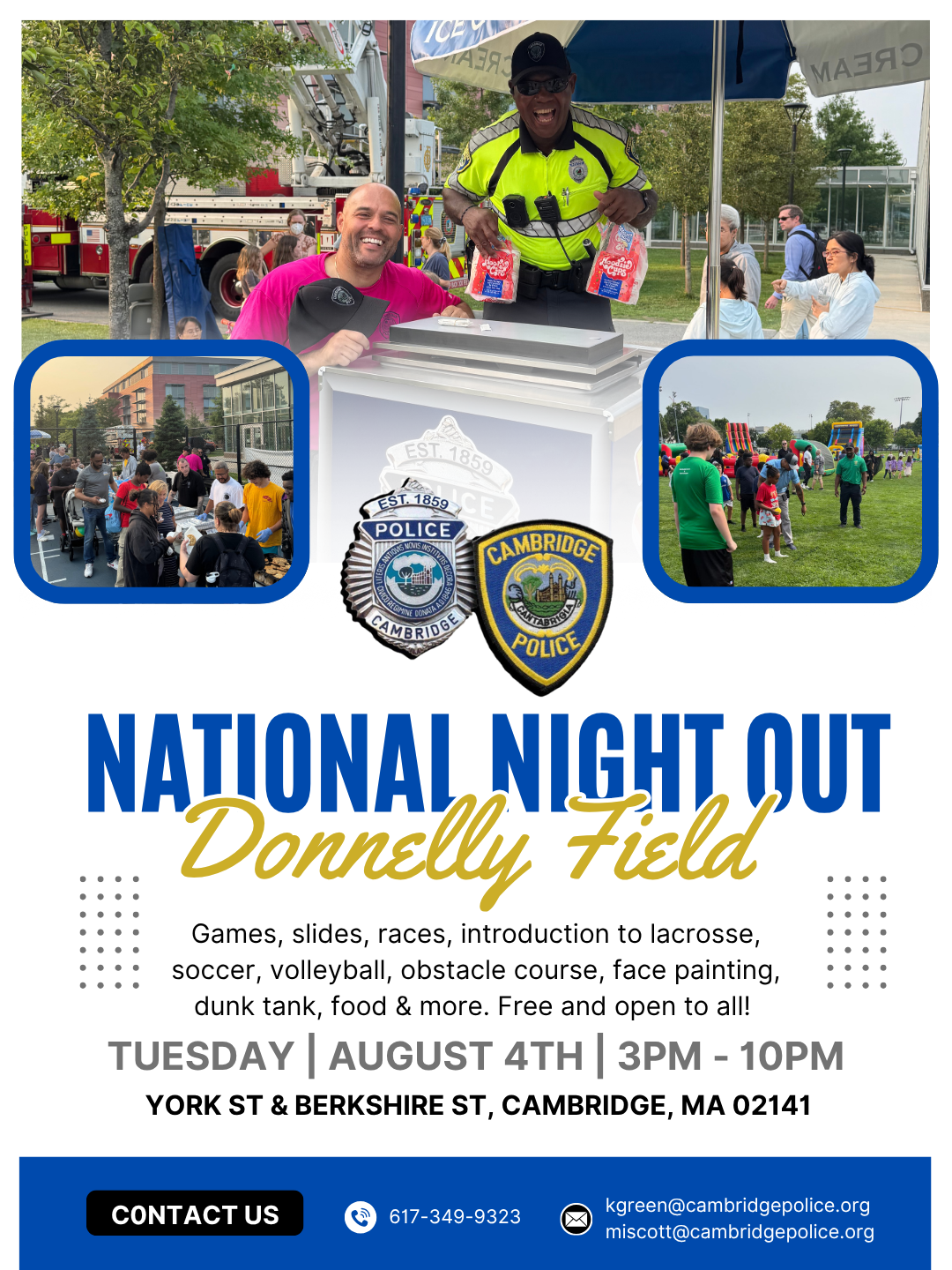 Cambridge Police Department National Night Out Flyer
