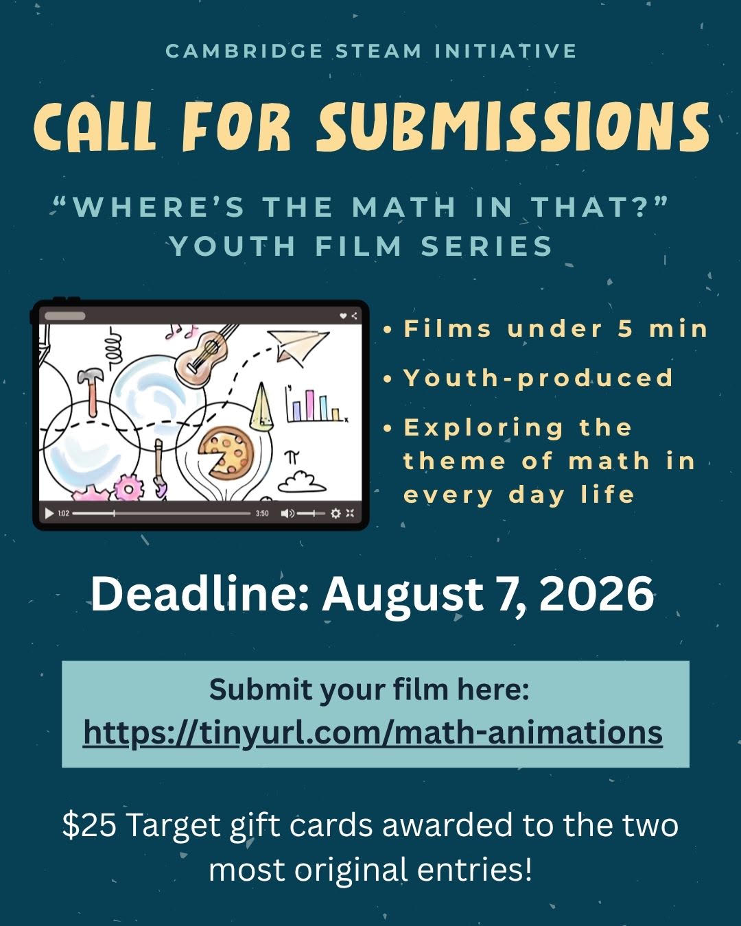 Cambridge STEAM Initiative Short Film Flyer