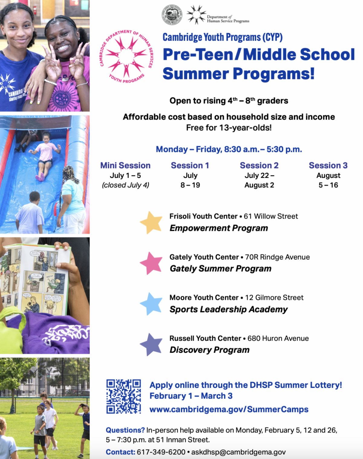 DHSP Community Schools Summer Camp 2024 Flyer