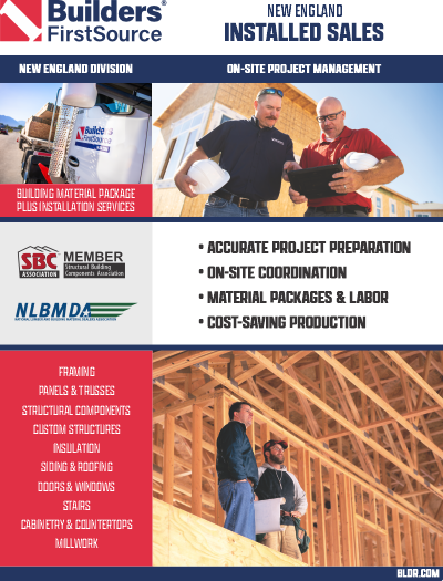BFS New England installed sales framing introduction