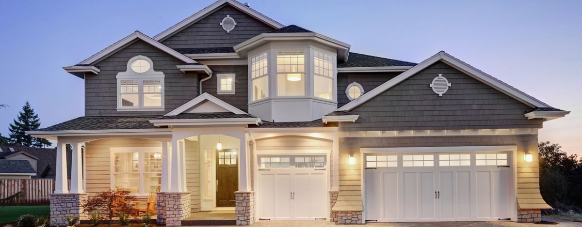 Custom home with complicated roof design