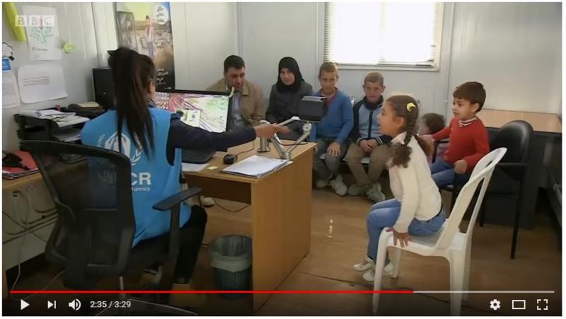 VIDEO_ BBC Click shows iris detection system in use at UNHCR refugee camps