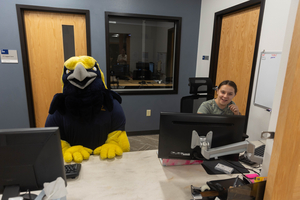 Talon trying to assist at the ITS help desk