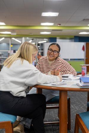Students studying