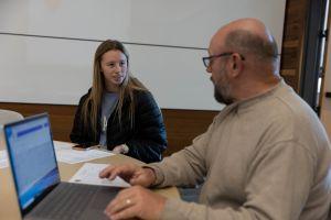 SSC helping student during an event