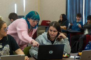 Student Success coach assisting a student