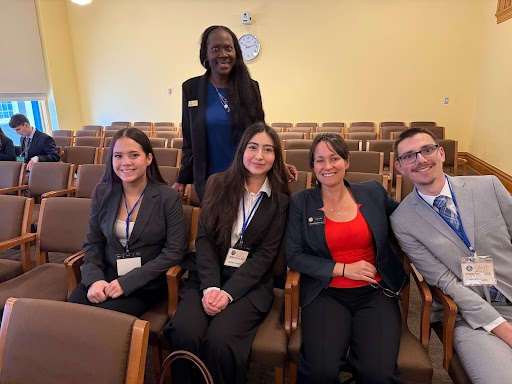 Vista PEAK students and staff and board member Charrier at the capitol