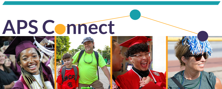 APS Connect banner for May 21, 2026 with a photo collage of recent graduates and their parents