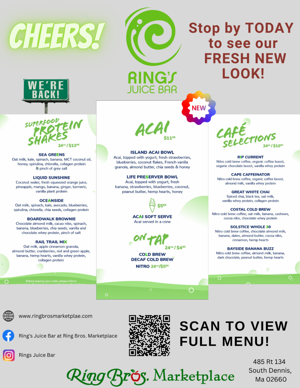 Grand Opening of Ring’s New Juice Bar in Dennis!