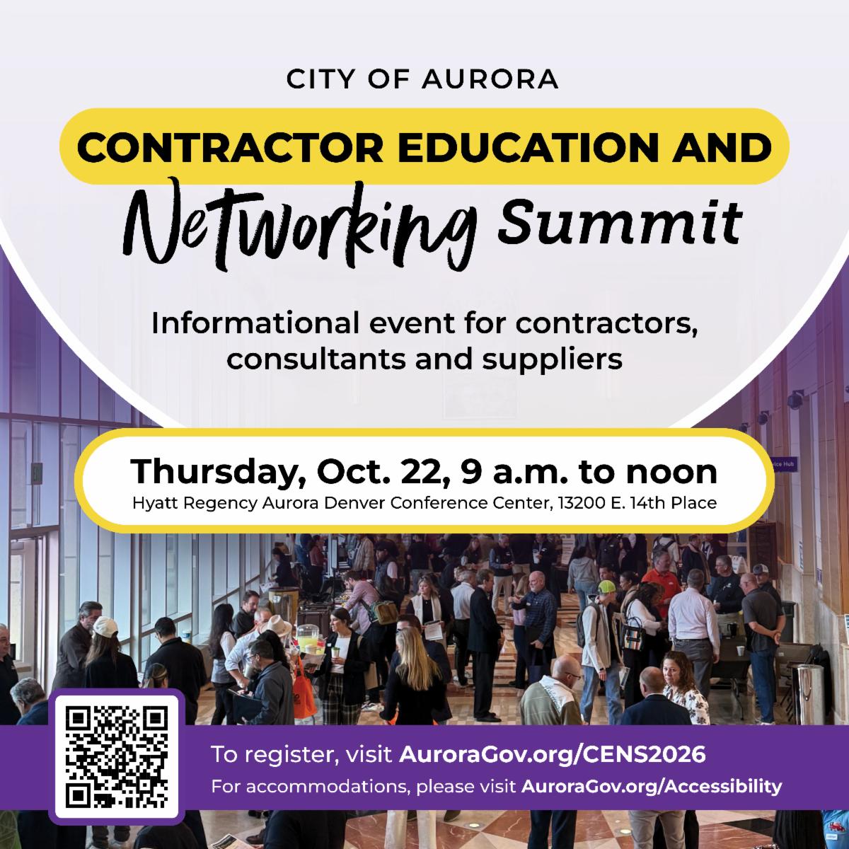 This graphic with a crowd of people indoors and words supporting the copy links to the registration form for this event.
