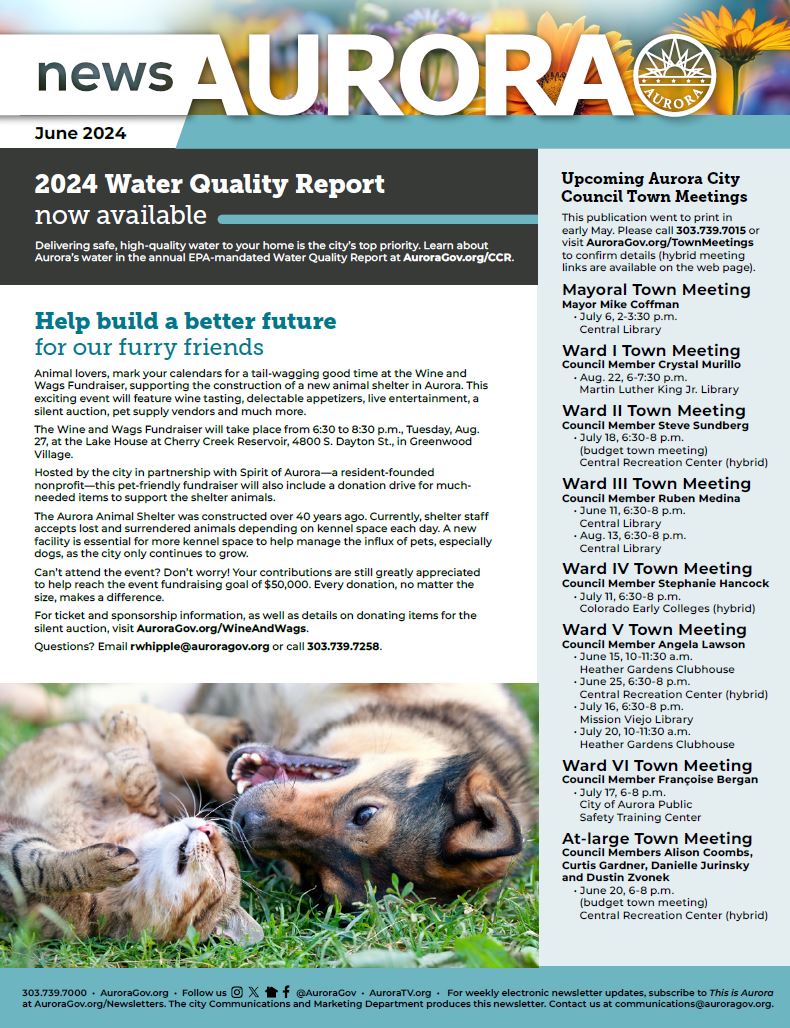 News Aurora newsletter photos links to webpage with more information