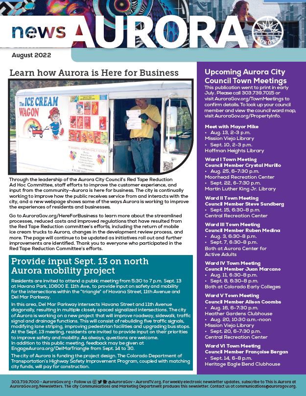 This Is Aurora City Newsletter Aug. 4, 2022