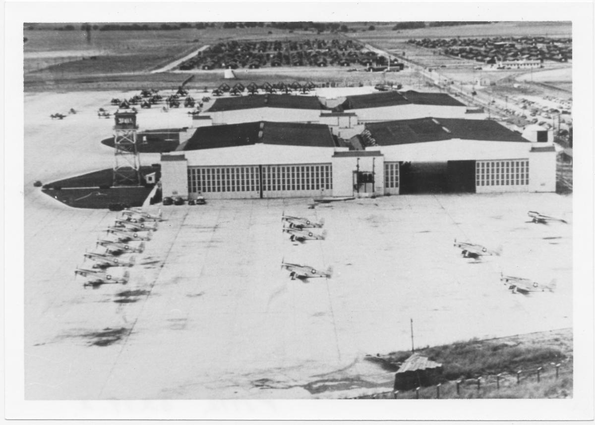 Photo of Hangers at Buckley Air Field links to page with more information.