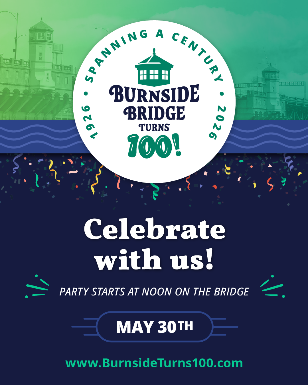 Burnside Turns 100 event promo image