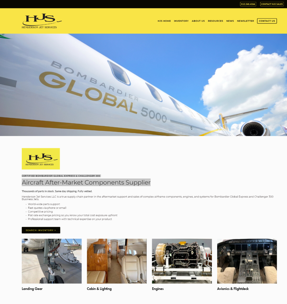 New HJS site Bombardier Aftermarket Components