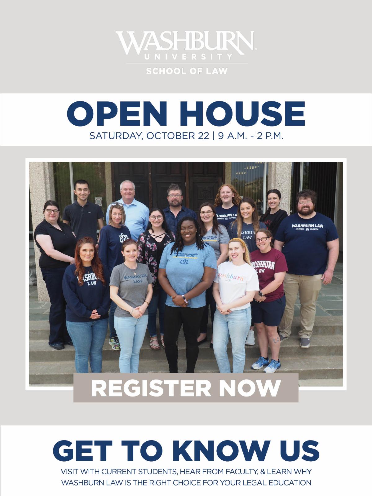 You're Invited Washburn Law Open House