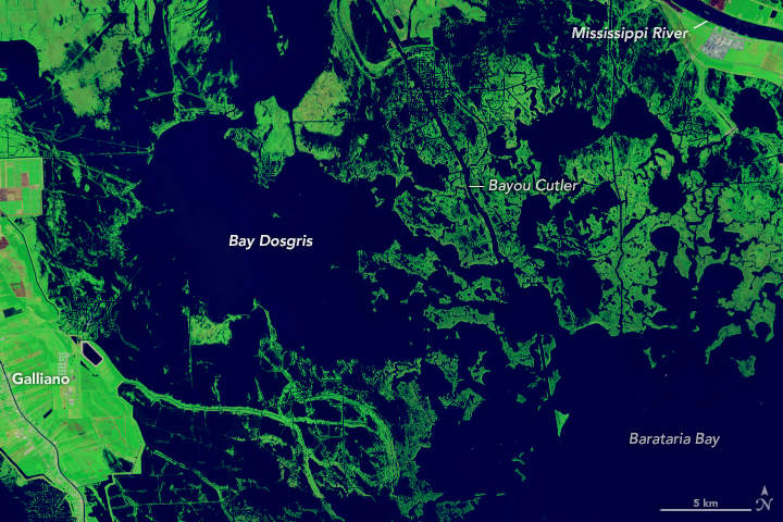 Landsat image of Bay Dosgris in 2024. 