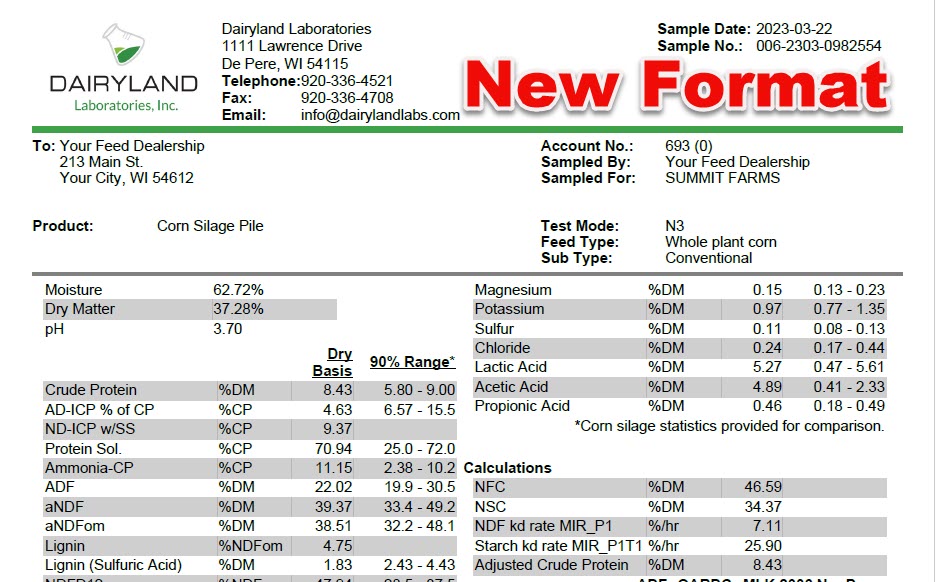 New Format for Dairyland Feed Reports Coming Soon