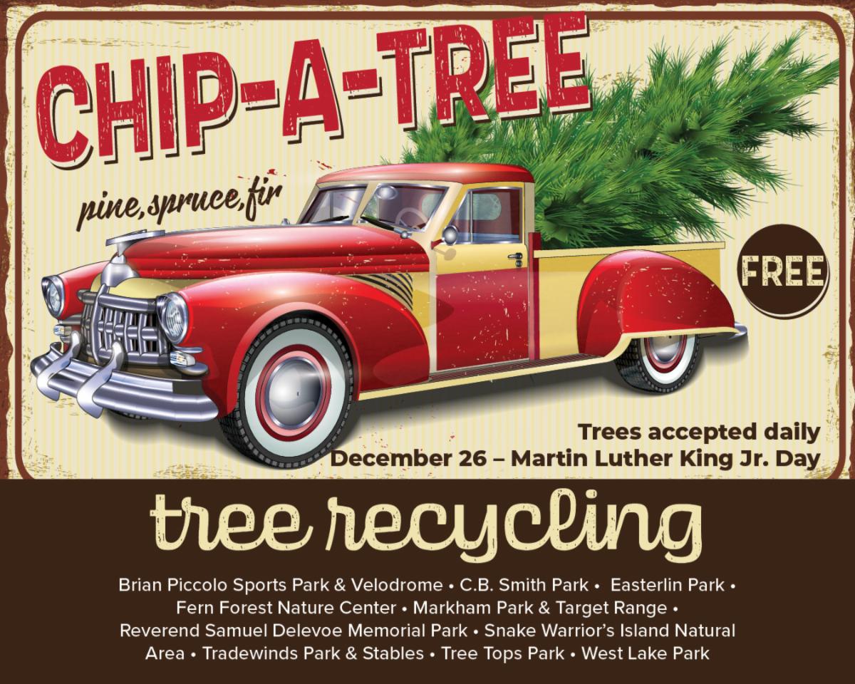 Chip-a-tree program at Broward County Parks.