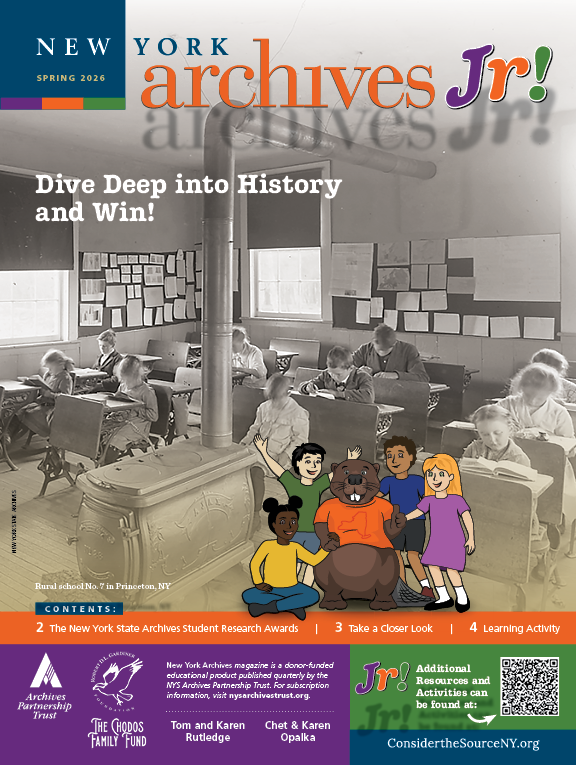 The Spring 2026 Archives Jr.! cover features Archie and several cartoon students in the foreground of a classroom.
