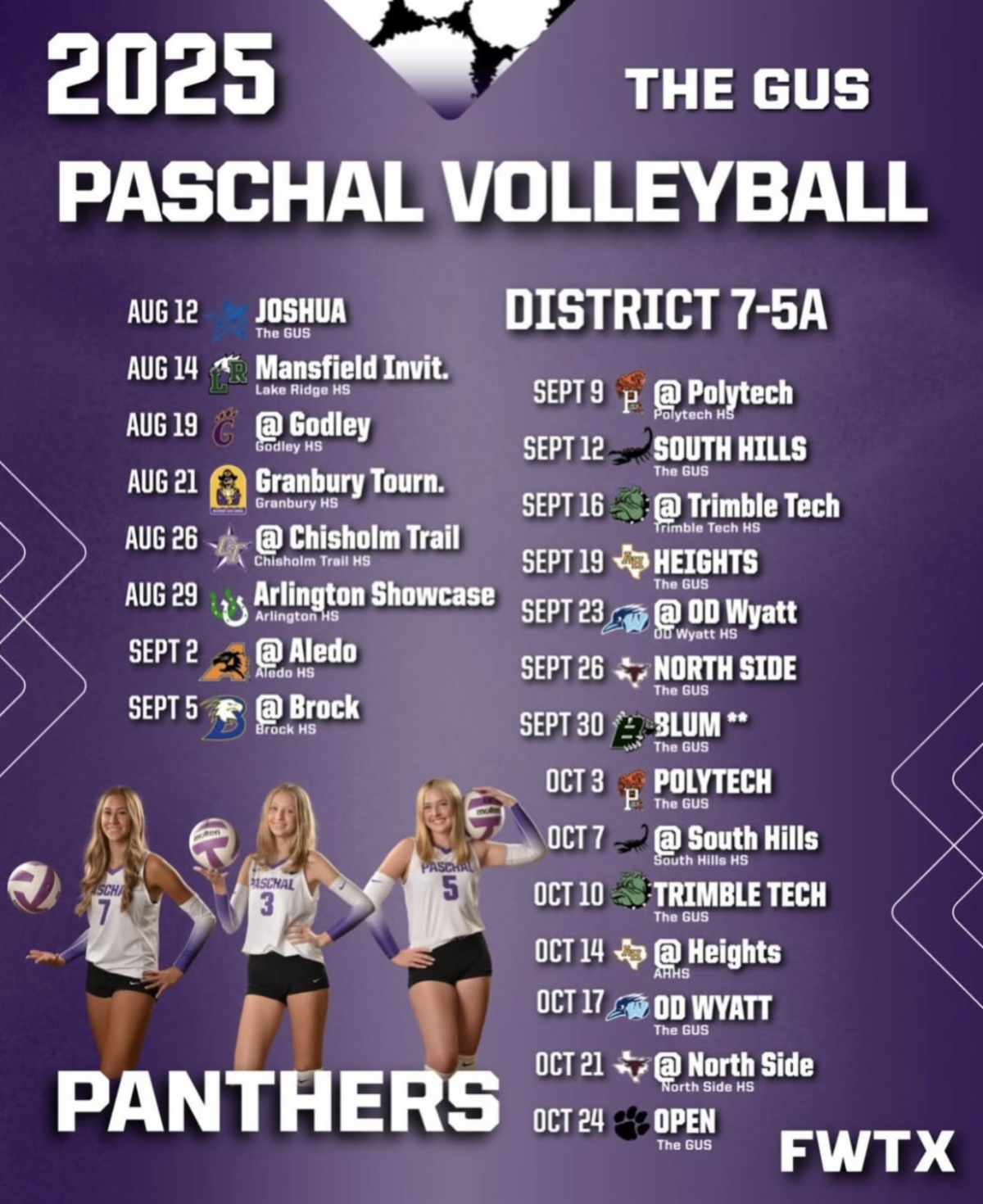 Volleyball schedule