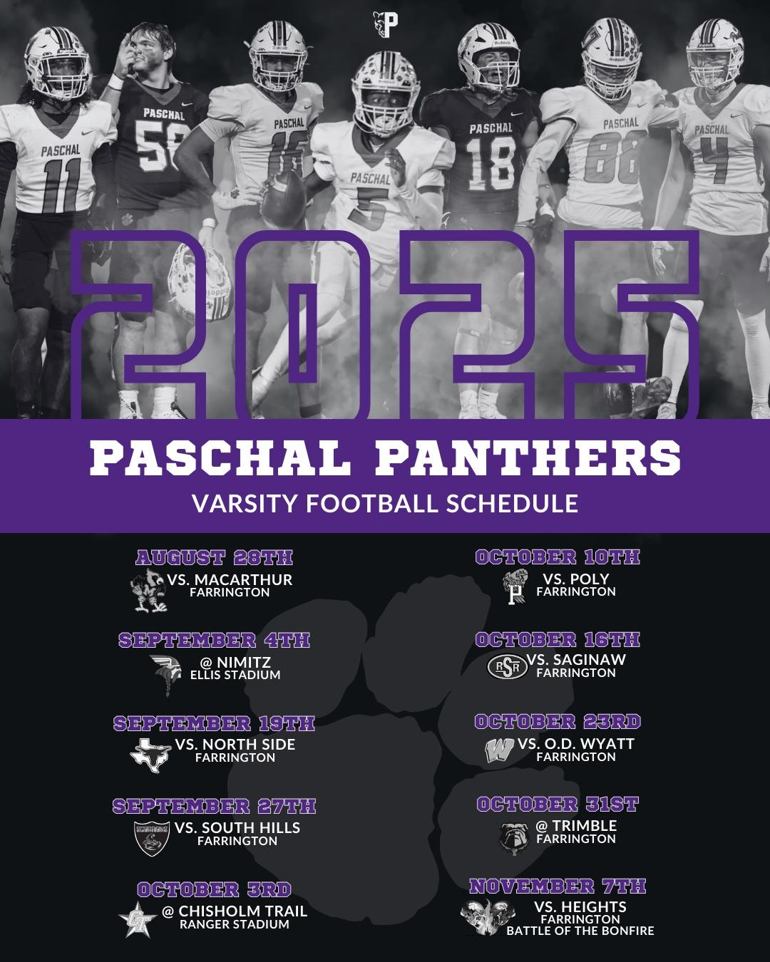 2025 football schedule