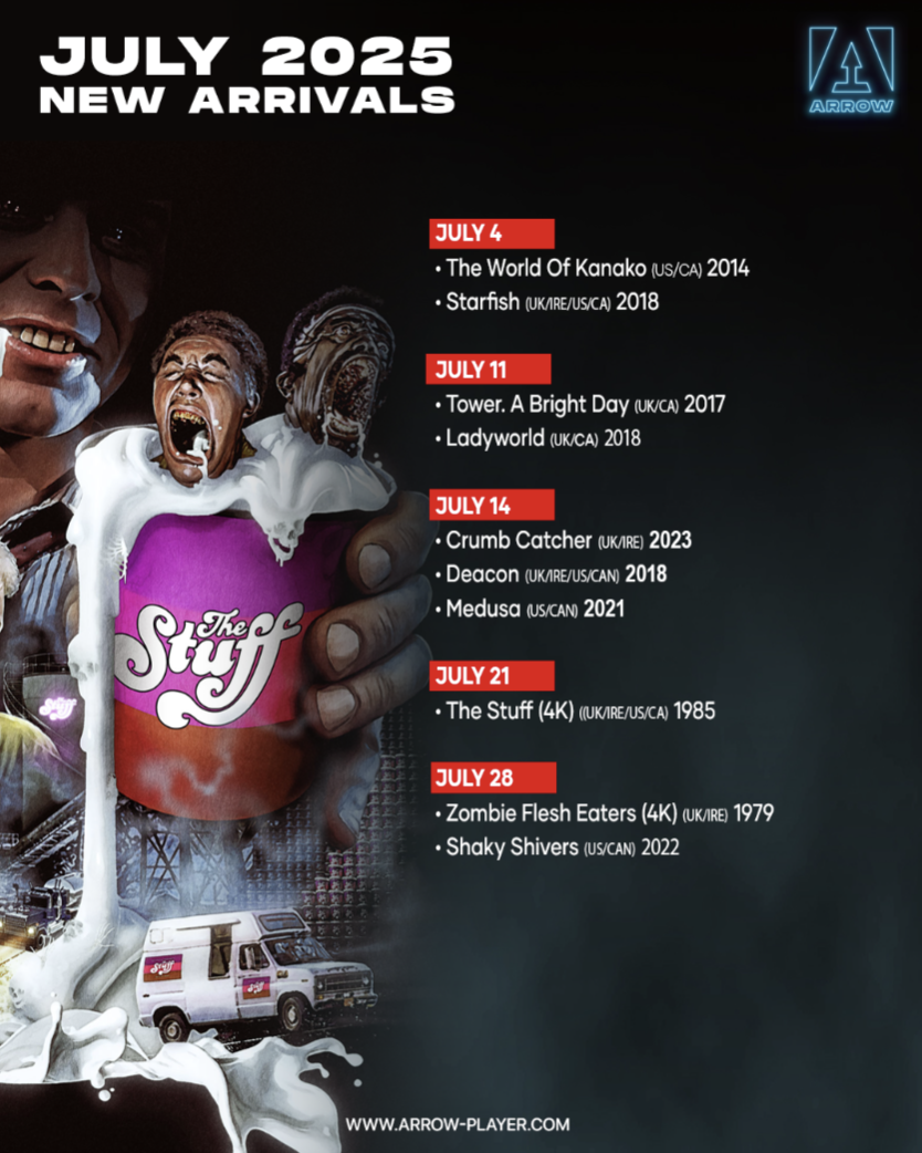 Arrow Video Announces July 2025 Streaming Schedule 