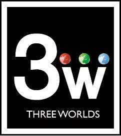 Three Worlds Black Logo