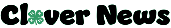 clover news newsletter title with 4-H Clover logo