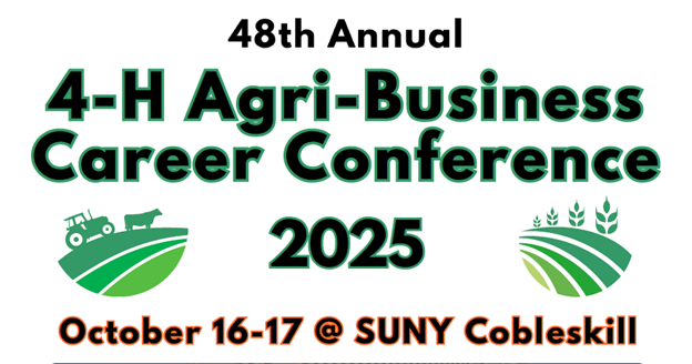 4-H ABC trip announcement with clip art of agriculture