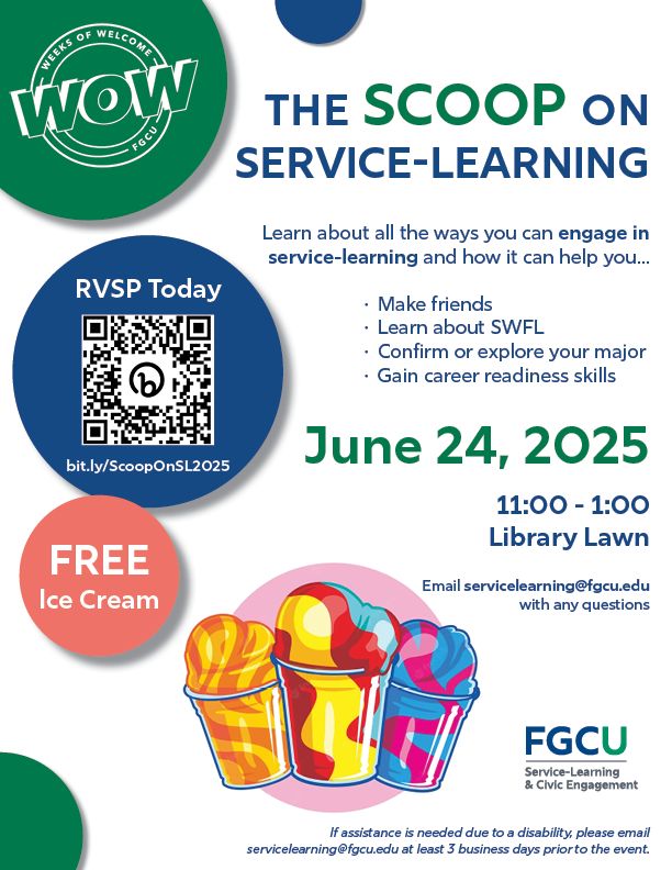 Flyer on the Scoop on Service-Learning