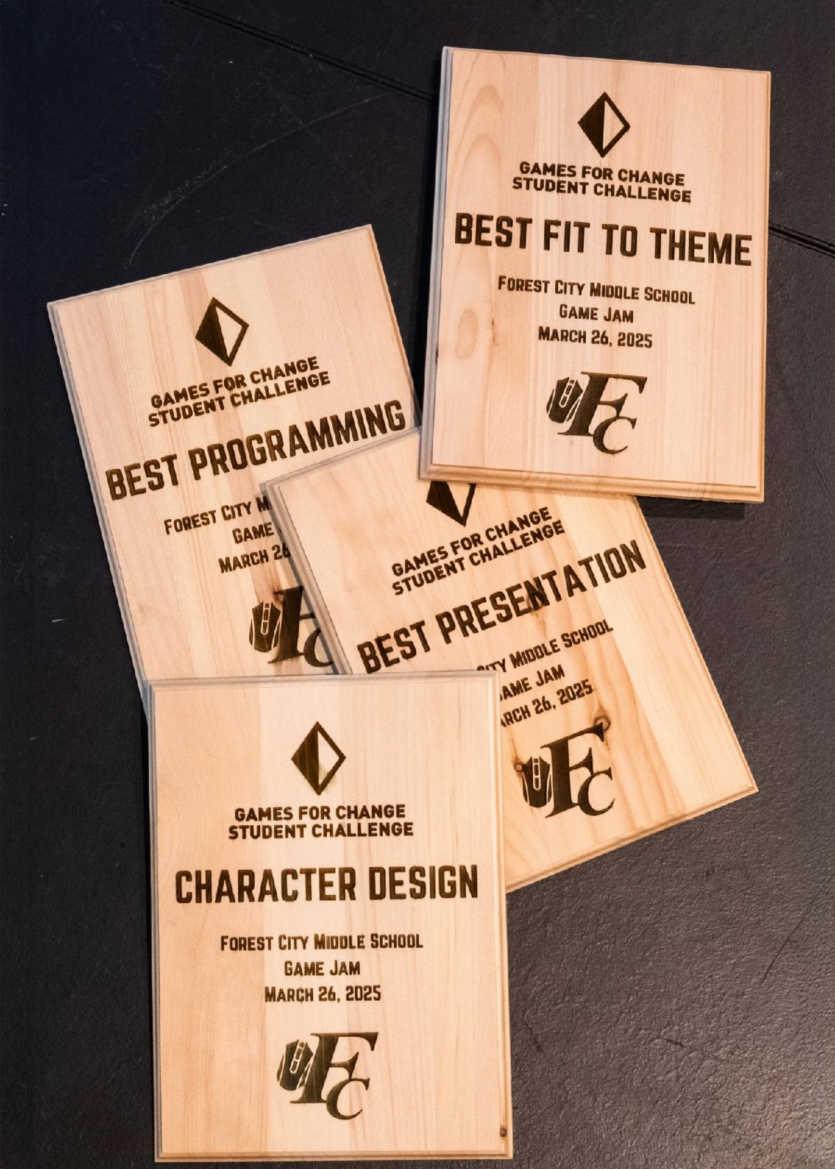 Photo of award plaques