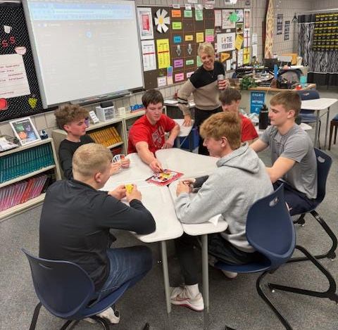Students meeting with FCCLA Advisor Tammy Lambert
