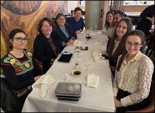 Group dinner at the conference