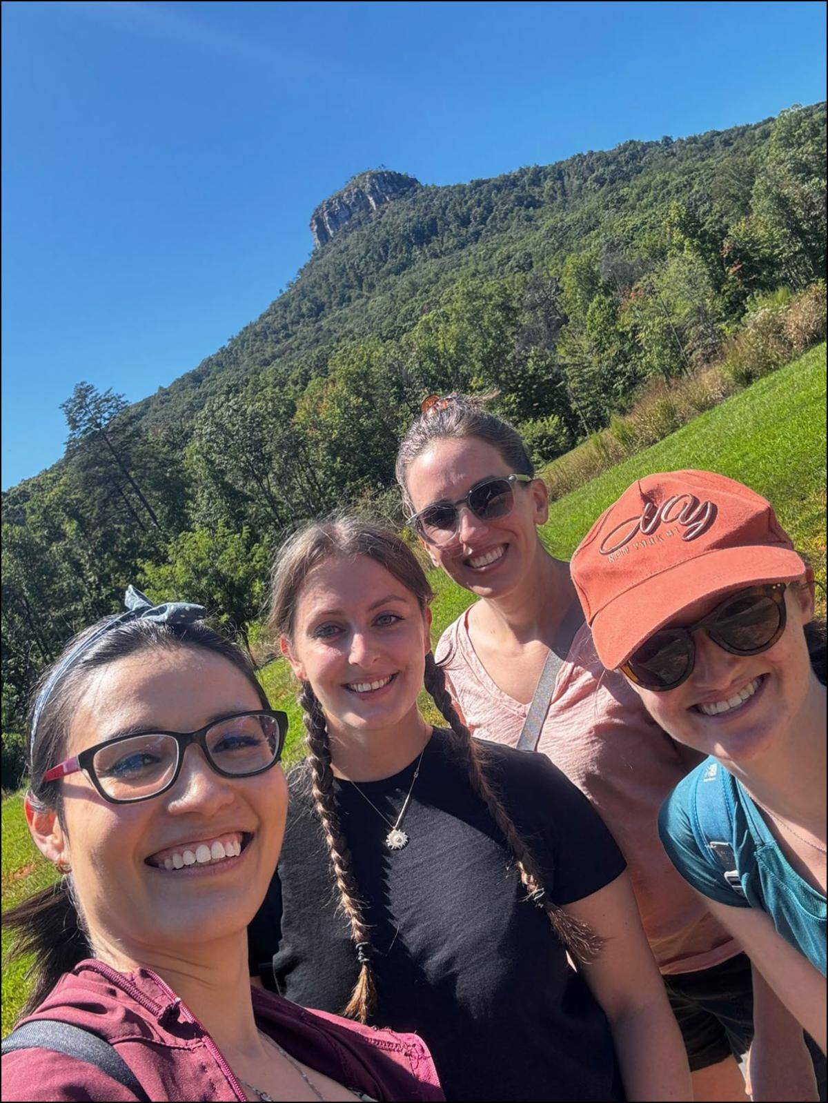 Fabiola and friends at Pilot Mountain