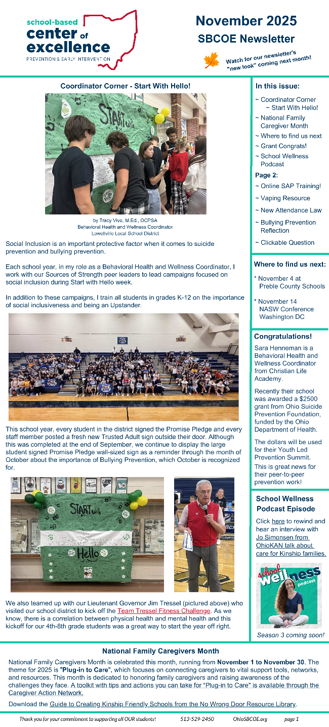 2025 SBCOE November Newsletter