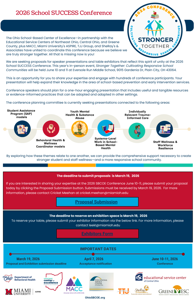 2026 School Success Conference Call For Proposal