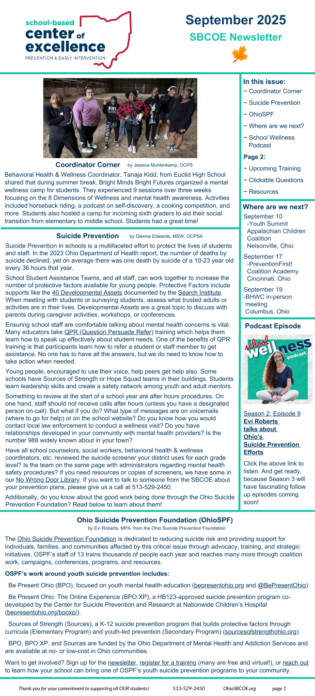 2025 September SBCOE Newsletter