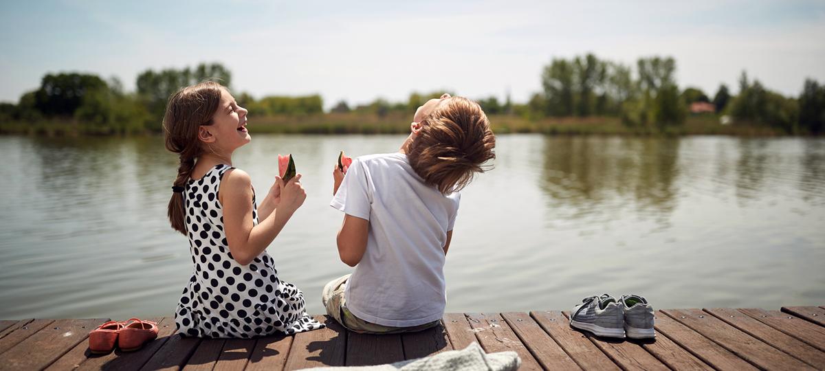 Cute Kids on Dock