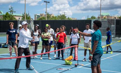attendees at Southern NJTL Leadership Camp