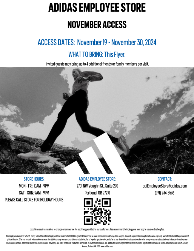 Adidas November Pass- WellBridge Acupuncture