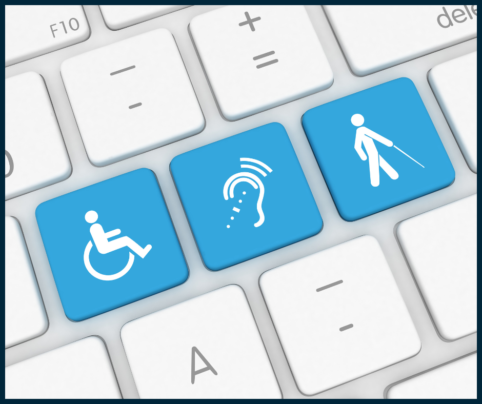 Keyboard with accessibility icons