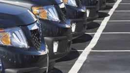 Cars in a parking lot