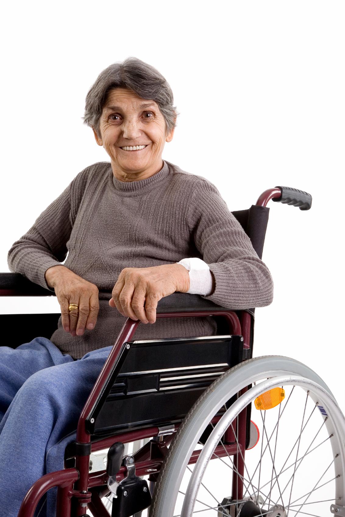 Older woman in a wheelchair