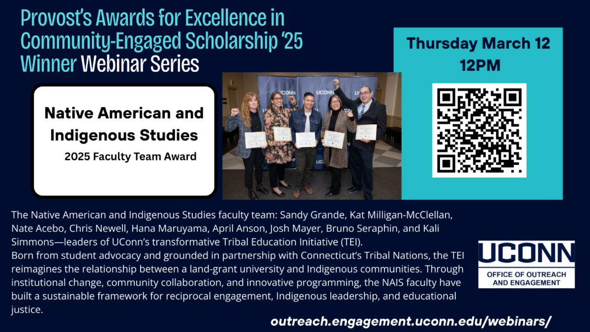 Flyer regarding The Native American and Indigenous Studies faculty team