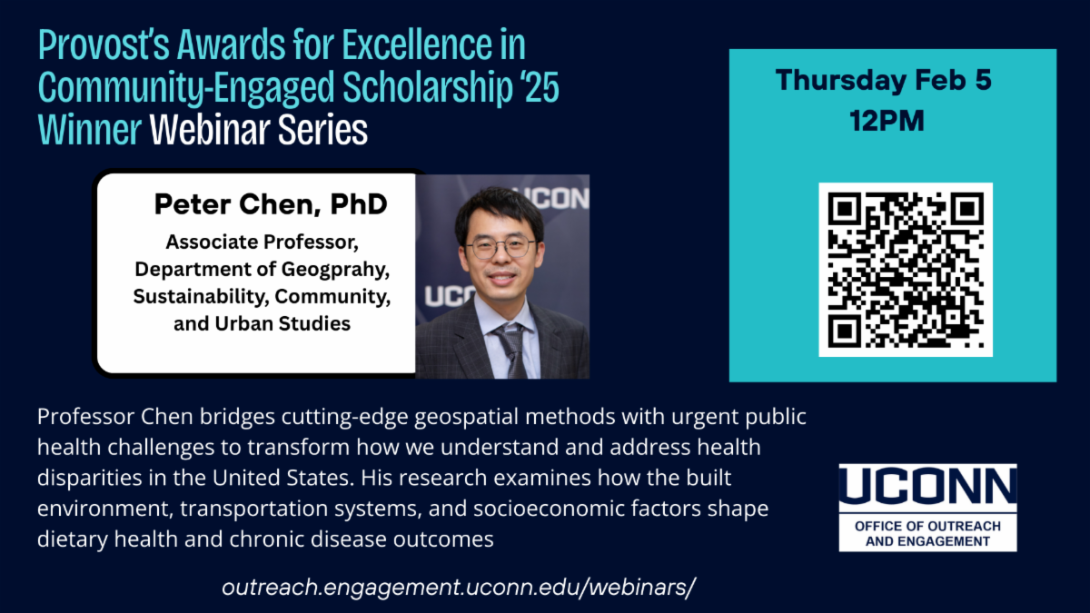 Flyer of the webinar for Peter Chen