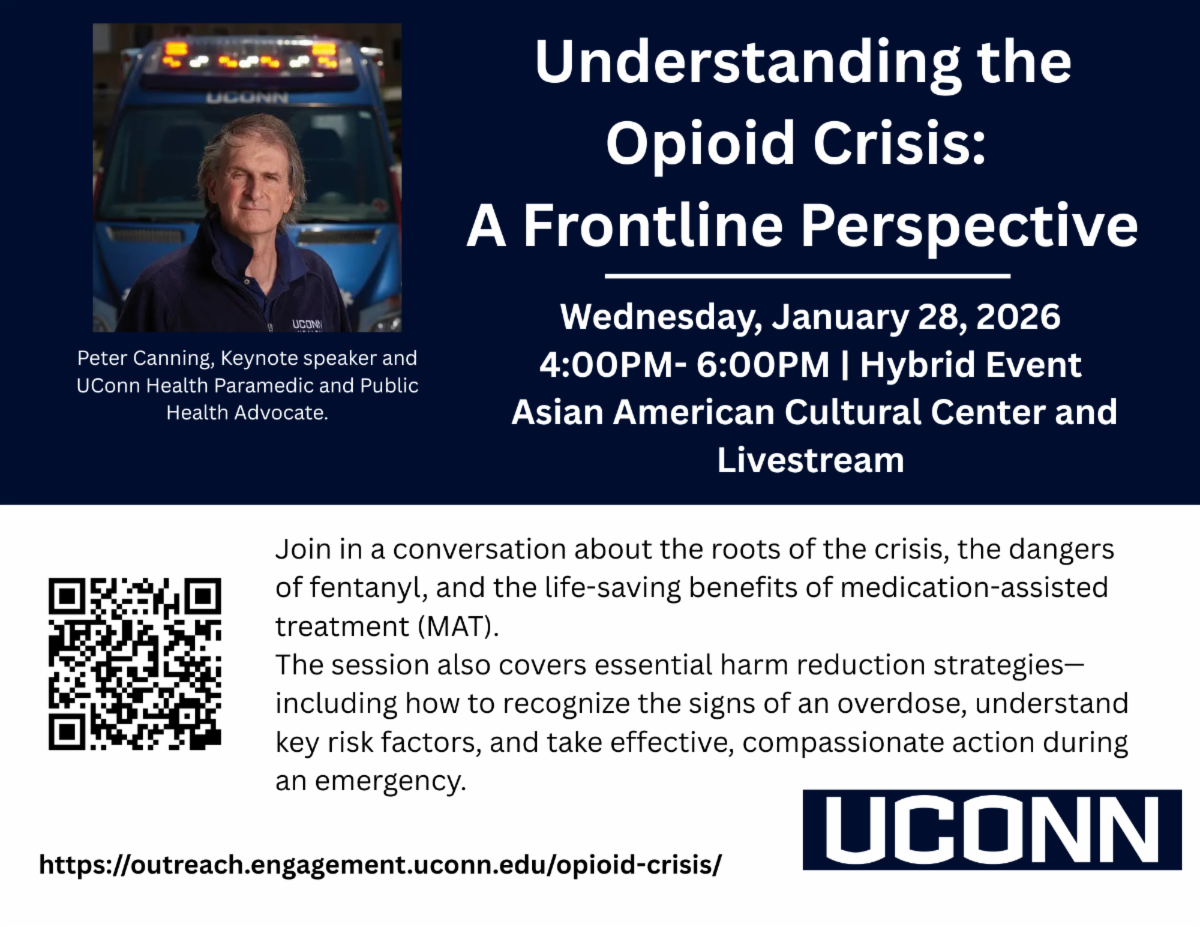 Flyer regarding OPIOIDS talk event on Jan 28