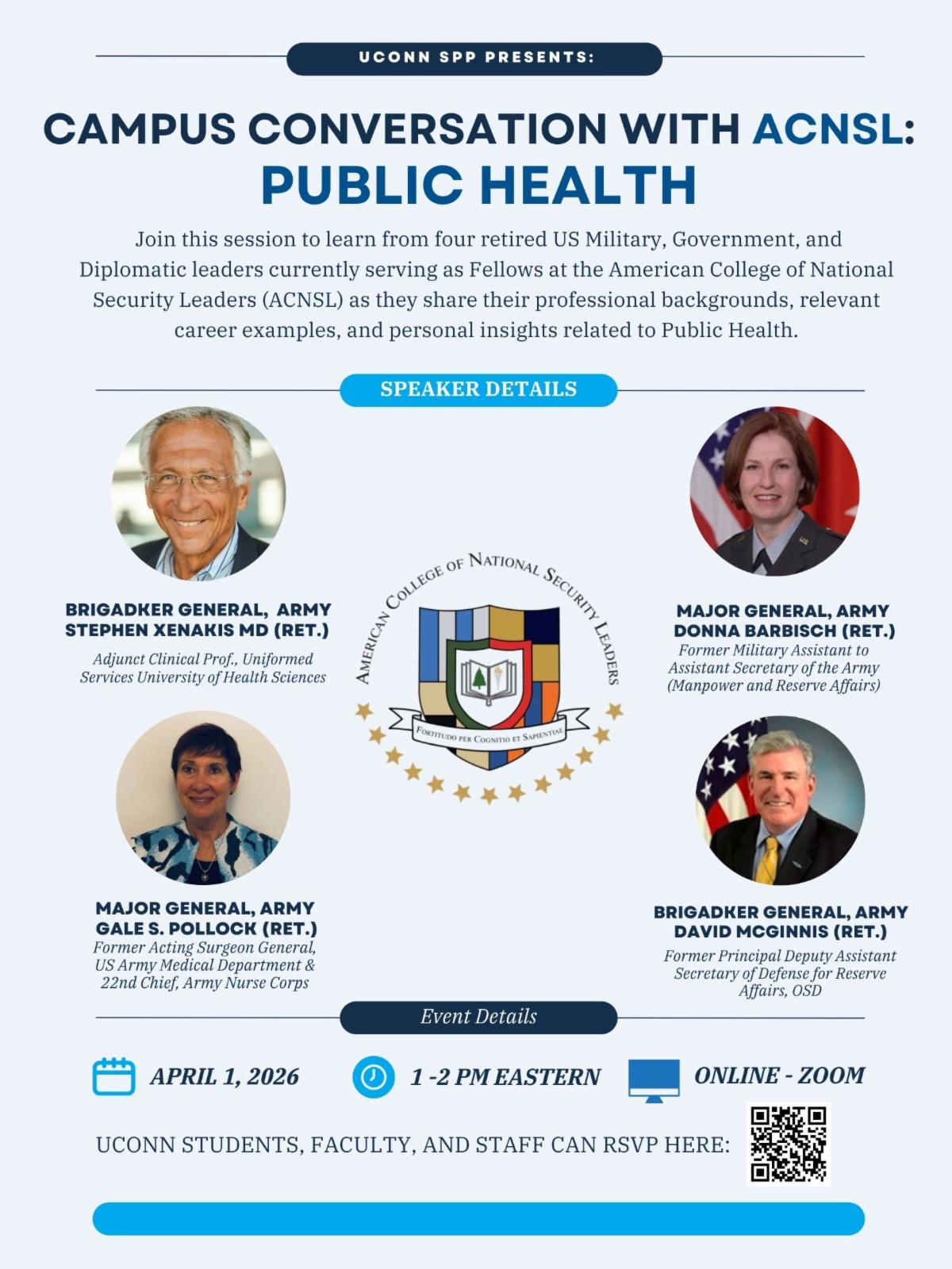 Flyer regarding Campus Conversations with ACNSL Public Health