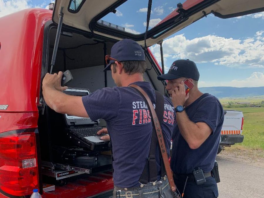 Steamboat Springs Fire Rescue incident command.