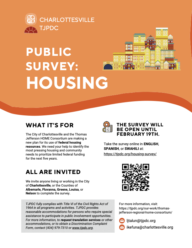 Public Housing Survey. The survey will be open until February 19. All BRHD residents are invited to apply. Scan the QR code to fill out the survey. 